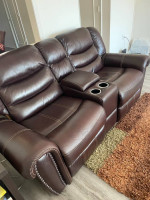 Brown Leather Sofa