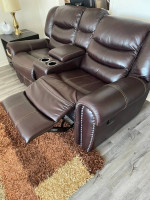 Brown Leather Sofa