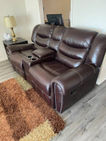Brown Leather Sofa