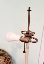 Stiffel Floor Lamp Table Sofa Side End Accent Reading Light Brass Solid Heavy Gl