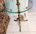 Stiffel Floor Lamp Table Sofa Side End Accent Reading Light Brass Solid Heavy Gl
