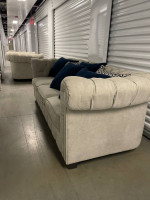 Abriana Sand Stationary Sofa and Matching Loveseat by Decor-Rest