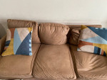 Faux leather sofa