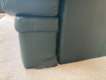 High Quality Italian Natuzzi Green Genuine Leather Sofa Couch NICE!