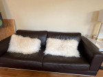 Chocolate Brown Leather Sofa