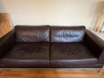 Chocolate Brown Leather Sofa