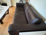 Chocolate Brown Leather Sofa