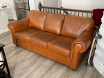 SOLD - Leather Sofa & Loveseat Set