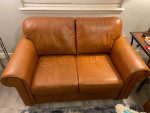 SOLD - Leather Sofa & Loveseat Set