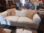 white Henredon sofa