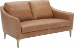 Contemporary Leather Loveseat Sofa