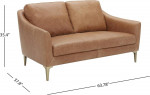 Contemporary Leather Loveseat Sofa