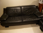 Black Leather Sofa Couch & Loveseat set GOOD COND!