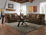 Sofa & Loveseat two color Brown & Camel Brand New Made in USA