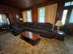 Sleeper sectional sofa couch reclining