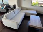 White CB2 Ditto Reversible Left and Right Sectional Sofa Couch