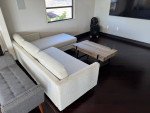 White CB2 Ditto Reversible Left and Right Sectional Sofa Couch