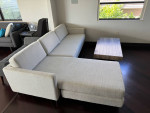 White CB2 Ditto Reversible Left and Right Sectional Sofa Couch