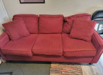 Red Microfiber Sofa
