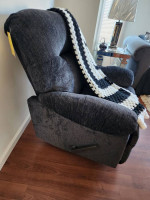 Black recliner sofa