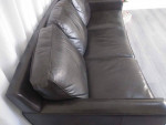 Leather Sofa   Brown
