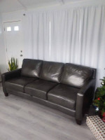 Leather Sofa   Brown