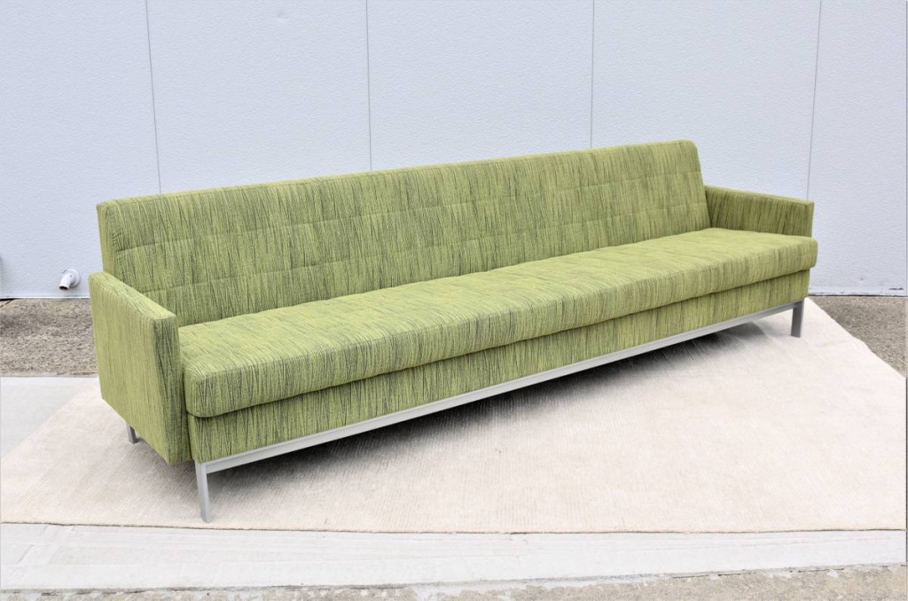 Mid-Century Modern Style Coalesse Millbrae Contract Green 4 Seat Sofa