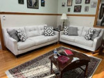 Sofa, love seat and pillows