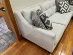 Sofa, love seat and pillows
