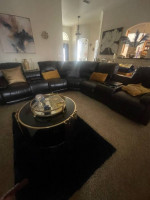 Ashley Furniture Edmar Leather Power Reclining Sofa and Loveseat w/ Co