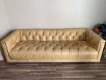 Restoration Hardware Sofa Couch Used Tufted Leather
