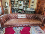 10' Chesterfield Leather Sofa (Restoration Hardware)