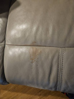 2 piece genuine leather sofa & chair.