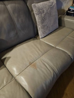 2 piece genuine leather sofa & chair.