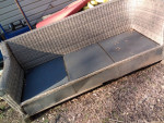 Outside rattan sofa