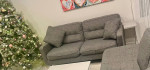 Large gray sofa