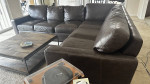 AZ Leather Large Like New 100% Leather Sofa Sectional - OBO
