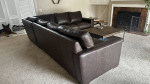 AZ Leather Large Like New 100% Leather Sofa Sectional - OBO