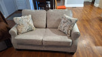 Love seat, Sofa and pillows