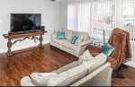 Love seat, Sofa and pillows