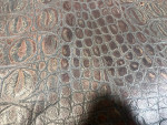 Genuine Croc skin leather Love seat sofa with ottoman
