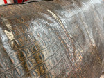 Genuine Croc skin leather Love seat sofa with ottoman