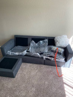 Sofa en L gris
