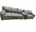 Graphite color microfibres sofa and love seat