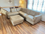 Leather Sectional Sofa w/ Ottoman