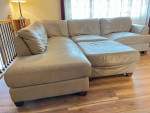Leather Sectional Sofa w/ Ottoman