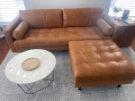 Poly & Bark Napa sofa W/ottoman