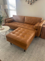 Poly & Bark Napa sofa W/ottoman