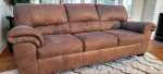 Ashley HomeStores Sofa Couch - Microfiber cloth - Brown (DELIVERY AVAILABLE)