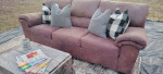 Ashley HomeStores Sofa Couch - Microfiber cloth - Brown (DELIVERY AVAILABLE)